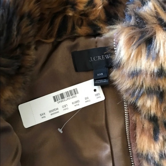 BRAND NEW J CREW Faux fur leopard print vest. - Picture 4 of 8